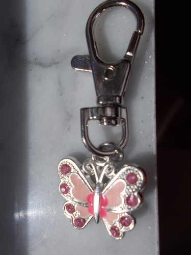 purse charm key chain enameled frog,turquoise lady bug & butterflies beautiful - Picture 11 of 12