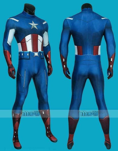 Captain America Steven Rogers Avengers 1 Cosplay Kostüm Body-Anzug Zentai eng - Bild 7 von 7