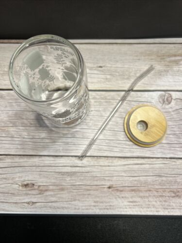 16 OZ. Iced Coffee Glass with Bamboo Lid. Self Love. Boba Cup. Smoothie Glass - Picture 9 of 10