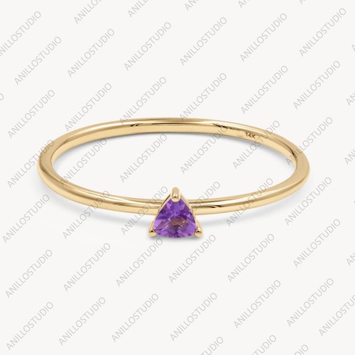 Natürlicher Edelstein Geburtsstein Ring Stapel Multi Form Edelstein Bandring 14k Gold - Bild 21 von 31