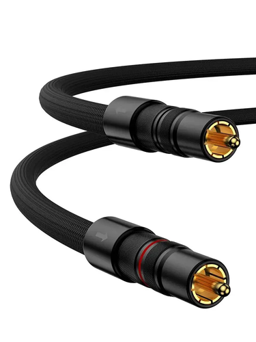 Par de cables de audio de alta fidelidad RCA enchapados en plata cable de interconexión macho RCA - Imagen 4 de 15