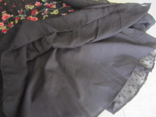 ZARA Black Womens Embroidered Floral Tulle Sheer Shirt Top Long Sleeve Size L - Picture 7 of 7