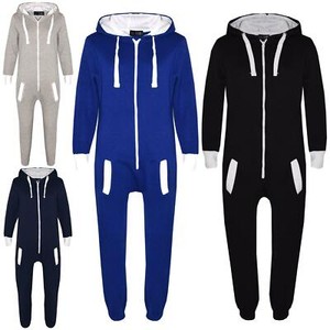 Kids Unisex AZTEC PRINT Hooded Zip Jumpsuit Playsuit Girls Boys Age 7-13 year