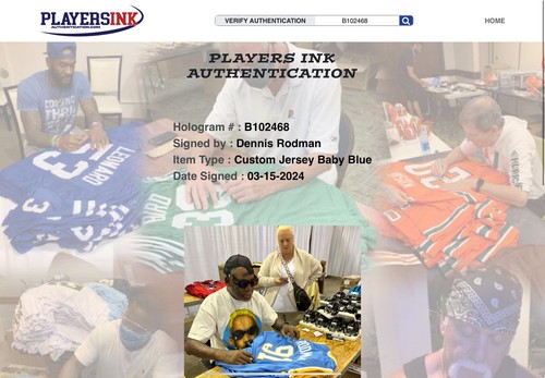 Dennis Rodman Autographed High School Custom Basketball Jersey (PIA) - Picture 4 of 4