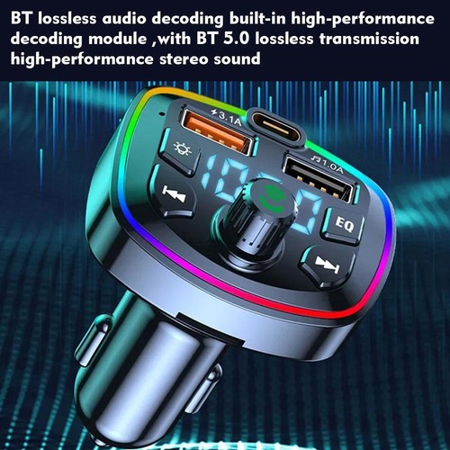 Bluetooth 5.0 Wireless FM Transmitter MP3 Adapter Car Kit USB Charger - Picture 6 of 12