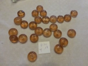 lot de 20 très grosse perle pampille en verre ronde plate transparente
