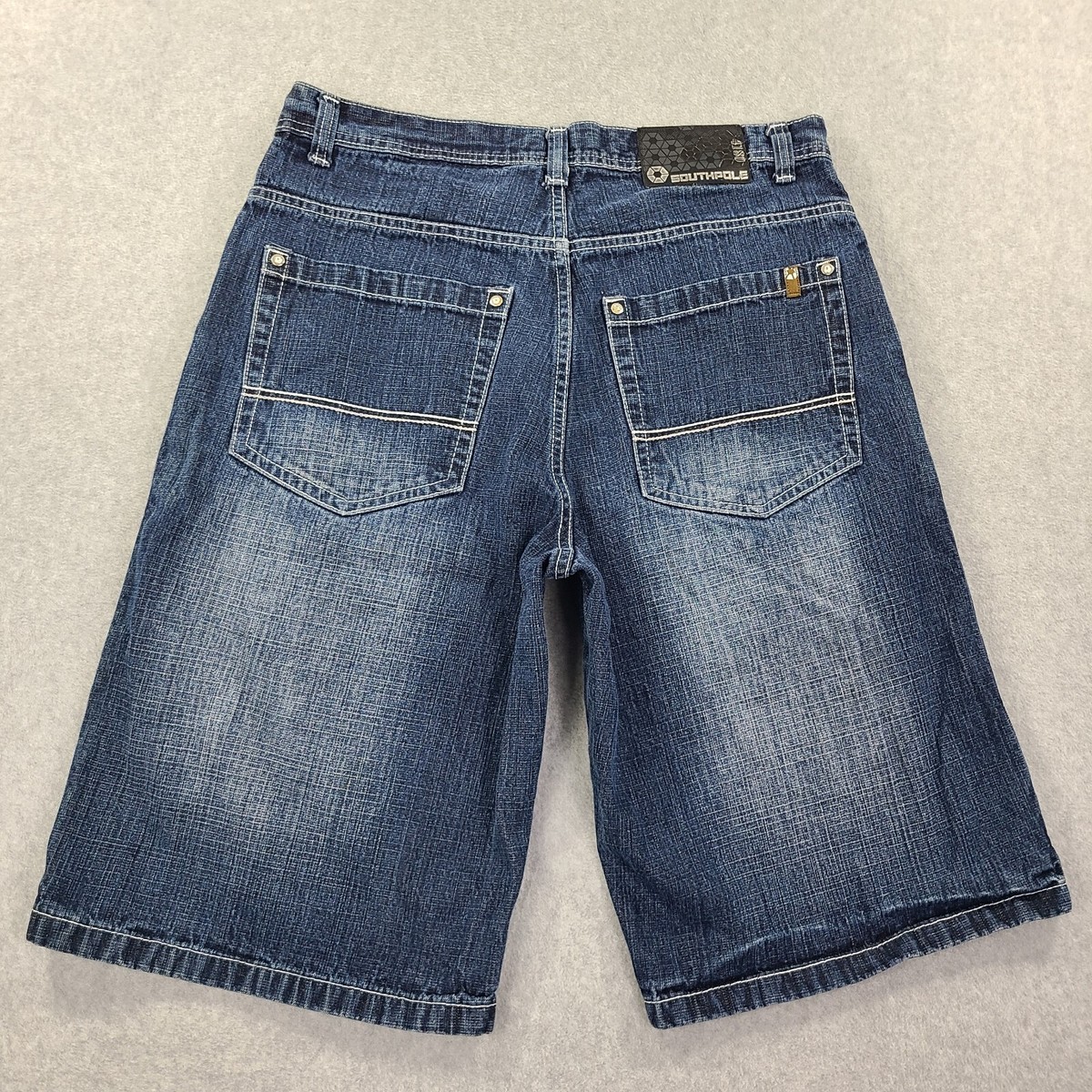 Vintage Southpole Men 36 Denim Shorts Jorts Blue Fade Wide Vintage Southpole Men 36 Denim Shorts Jorts Blue Fade Wide