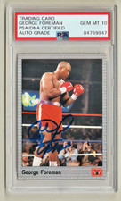 Vintage George Foreman PSA DNA AUTH AUTO Grade GEM MT 10 1991 AW Sports 16 POP 1