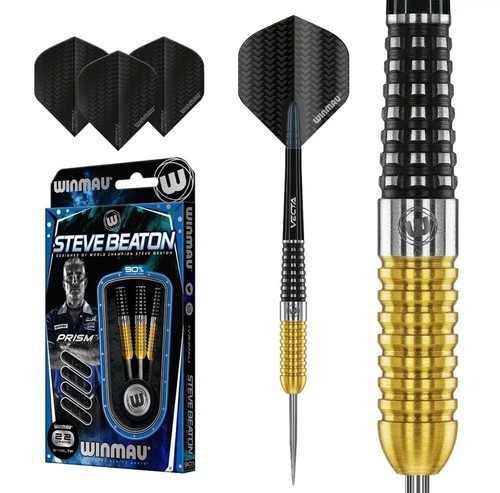 Dardos Winmau Steve Beaton Edición Especial 90% Punta de Acero Tungsteno 22g  - Imagen 1 de 2