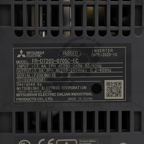 FR-D720S-070SC-EC Mitsubishi AC Frequenzumrichter, 1x 200-240V, 7,0A bei 1,5kW - Bild 8 von 9