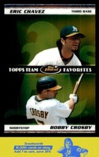 2008 Finest Eric Chavez / Bobby Crosby Topps Team Favorites Dual #DTF-EB Oak A's