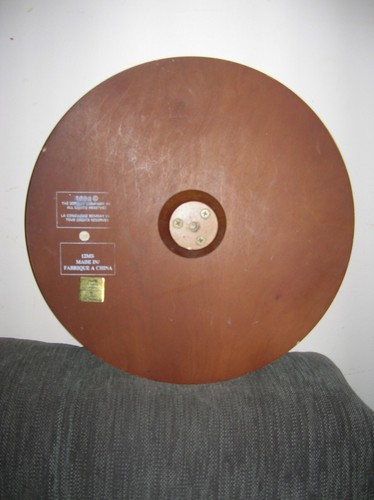 THE BOMBAY COMPANY  ROUND WOODEN  TABLE  BASE  14 in dm Burgundy  - Picture 2 of 3