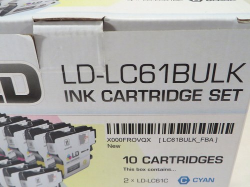 Tintenpatrone LD-LC61Bulk Set 10er-Pack + 2 extra versiegelt Neu - Bild 9 von 9