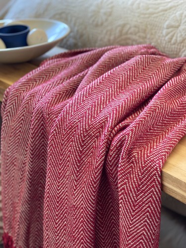 100 % algodón tejido espina de arenque sofá manta cama tweed suave moderno - Imagen 27 de 55