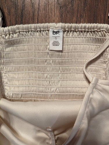 Camisola BP Nordstrom para mujer marfil satinado elástica espalda tiras talla pequeña nueva con etiquetas - Imagen 7 de 15