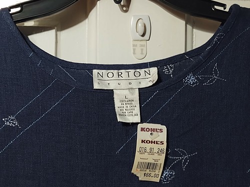Vestido Norton Studio de lino bordado floral jersey para mujer talla grande nuevo con etiquetas - Imagen 11 de 11