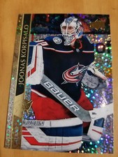 Joonas Korpisalo 2020-21 Upper Deck Speckled Rainbow Foil #308 E-Pack SP Rare!