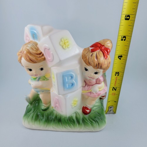 Planter Vintage Relpo Baby Blocks Children Japan #6575 Nursery Flowers Vase - Picture 9 of 10