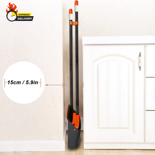 Broom and Dustpan Set with 52" Long Handle for Home Kitchen Room Office Lobby Fl - Picture 6 of 12