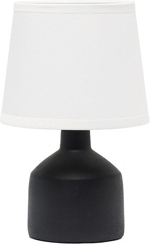 Simple Designs LT2080-BLK Mini Bocksbeutal Concrete Table Lamp, Black Cute - Picture 1 of 6