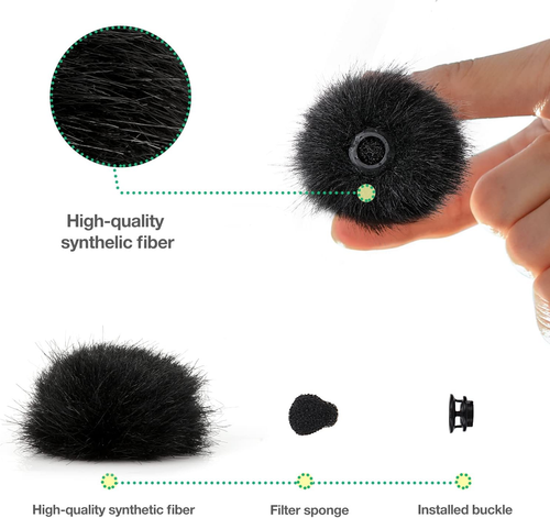 Mic Pop Filter Furry Windscreen for Rode Wireless Go 2 MicrophoneWindproof a - Picture 2 of 12