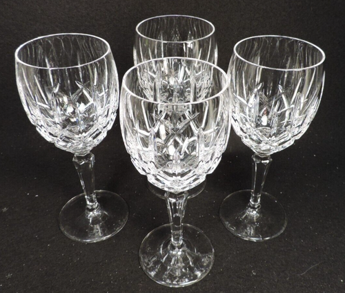 set of 4 GORHAM CRYSTAL "QUEEN ANNE" TALL WINE GLASSES (7 5/8") MINT - Picture 2 of 5