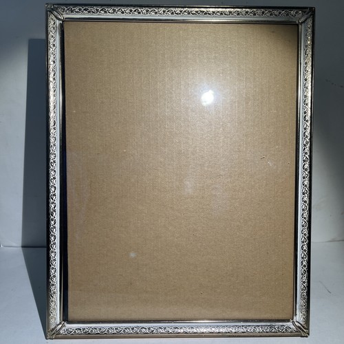 Cornice 8x10 bianco/oro metallo vintage floreale ornata cavalletto posteriore/appendiabiti - Foto 14 di 14