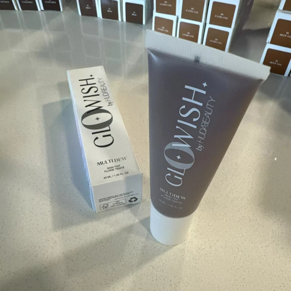 GloWish by Huda Beauty Multi Dew Skin Tint 1.35 oz Full Size Deep 11 - Image 3 of 4