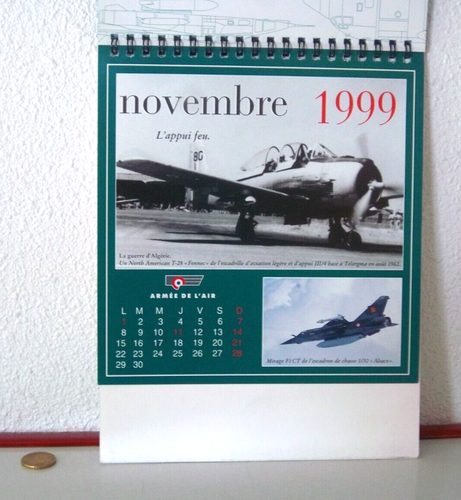 CALENDRIER ARMEE DE l'AIR FRANCAISE - 1999 / JANVIER 2000 - AVION - AVIATION - Picture 7 of 8