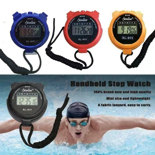 New Digital Handheld Sports Stopwatch Stop Watch Timer Alarm Counter UK Seller - Picture 10 of 16