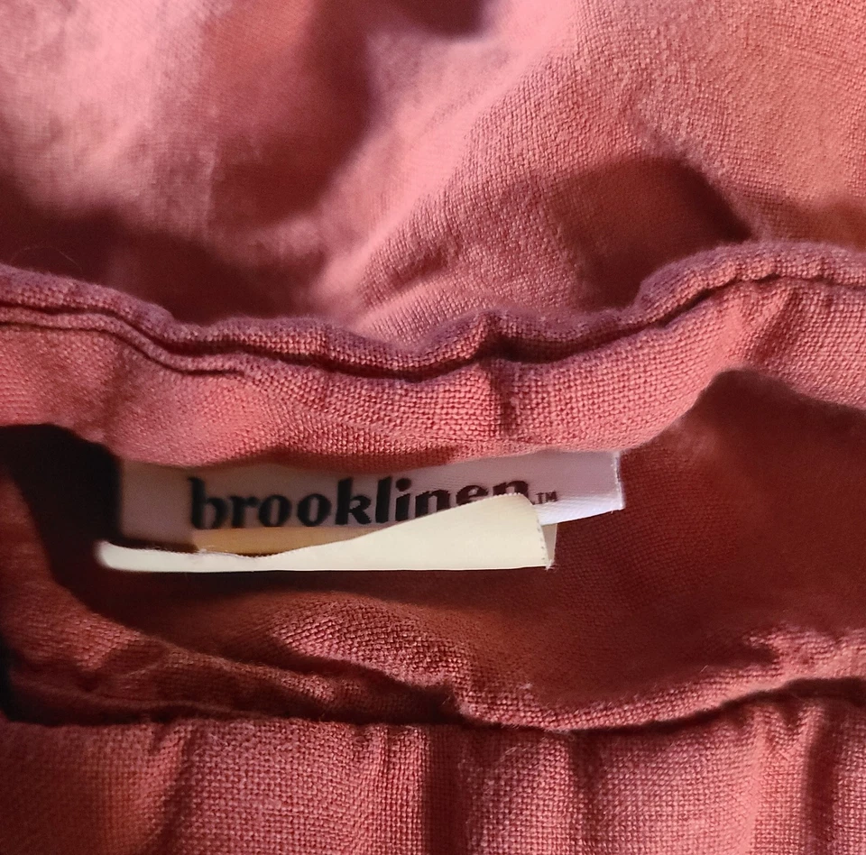 Brooklinen постиранное белье пододеяльник чехол TWIN/XL | терракота (розница #245) #33 - Изображение 4 из 4