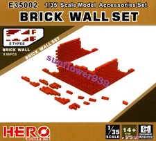 Hero Hobby E35002 1/35 Brick Walls Set Plastic Model Kit
