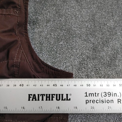 Abercrombie & Fitch Weste Damen groß braun Kapuze Puffer Daunen gesteppt - Bild 12 von 13