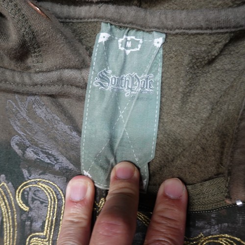 Vintage 90s Southpole Premium Collection Full Zip Hoodie Size Medium Brown Y2K - Picture 5 of 17