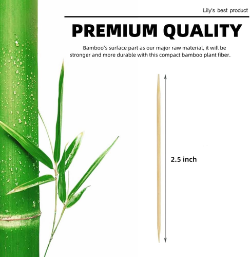 600 Count Bamboo Toothpicks for Teeth Cleaning, Appetizer, Olive, Barbecue, Frui - Picture 2 of 12