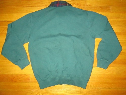 POLO Ralph Lauren Vtg 1/4 button Green Label Pullover Sweatshirt sweater pockets - Picture 2 of 4