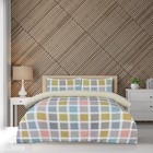 Luxury Super Soft Crosshatch Check Reversible Complete Bedding Set