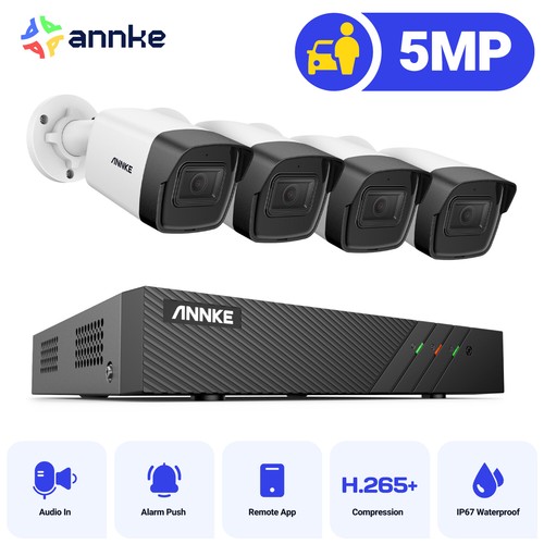 ANNKE 5MP PoE Security Camera System 100ft Night Vision Person Vehicle Detection - Picture 2 of 14