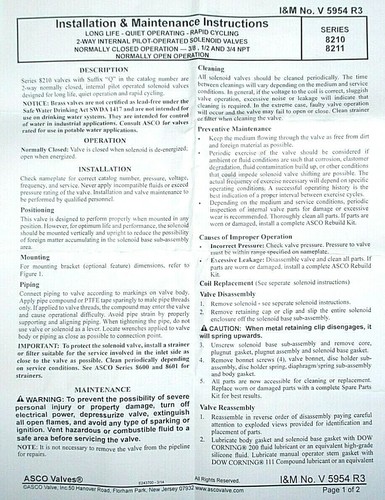 ASCO Long-Life Solenoid Valve EF8210G002Q 1/2" NPT, 120V Explosion-Proof Coil - Picture 9 of 11