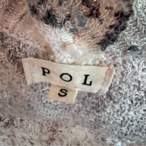 POL Gray Snakeskin Pattern Lightweight V-Neck Oversized Sweater Women's Size S - Picture 5 of 7