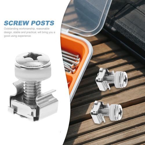 16 Sets Cabinet Screw Stainless Nut Bolt Server Rack Cage Nuts and Screws - Picture 11 of 11