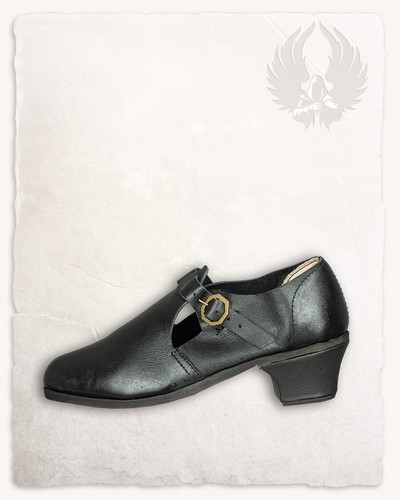 Mytholon Muriel Schuhe Leder Schwarz 38 Larp Mittelalter Reenactment #23252 - Bild 5 von 5