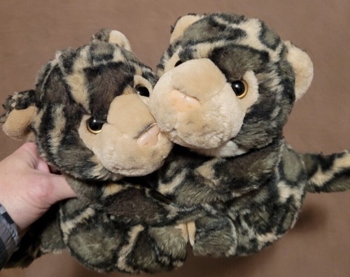 EUC Fiesta HUGGING Snow Leopards Best Friends Fur-Ever Plush Stuffed Animal Cute - Picture 5 of 15