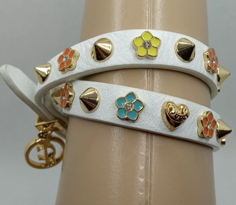 White leather wrap bracelet deals