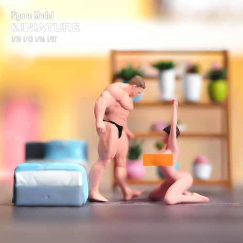1/64 Sexy Kneeling Maid Girl Scene Miniture Doll Figure Fit Cars Vehicles Model - Picture 4 of 6