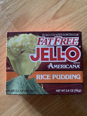 Vintage 90s- 2000s Unopened Jello Americana RICE Pudding BOX Fat Free