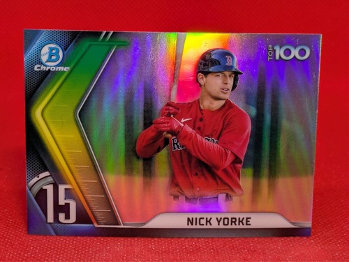 2022 Bowman Chrome Baseball TOP 100 INSERTI -- COMPLETA IL TUO SET -- SCEGLI TU - Foto 5 di 36