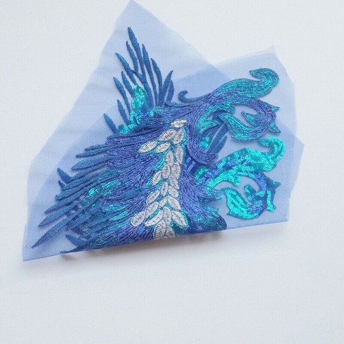 Embroidered Lace Peacock Sequin Patches Applique Sewing Dress Clothing Craft DIY - Picture 29 of 47