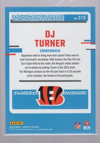 DJ Turner Orange Rated Rookie Press Proof 5/20 RC - Picture 2 of 2