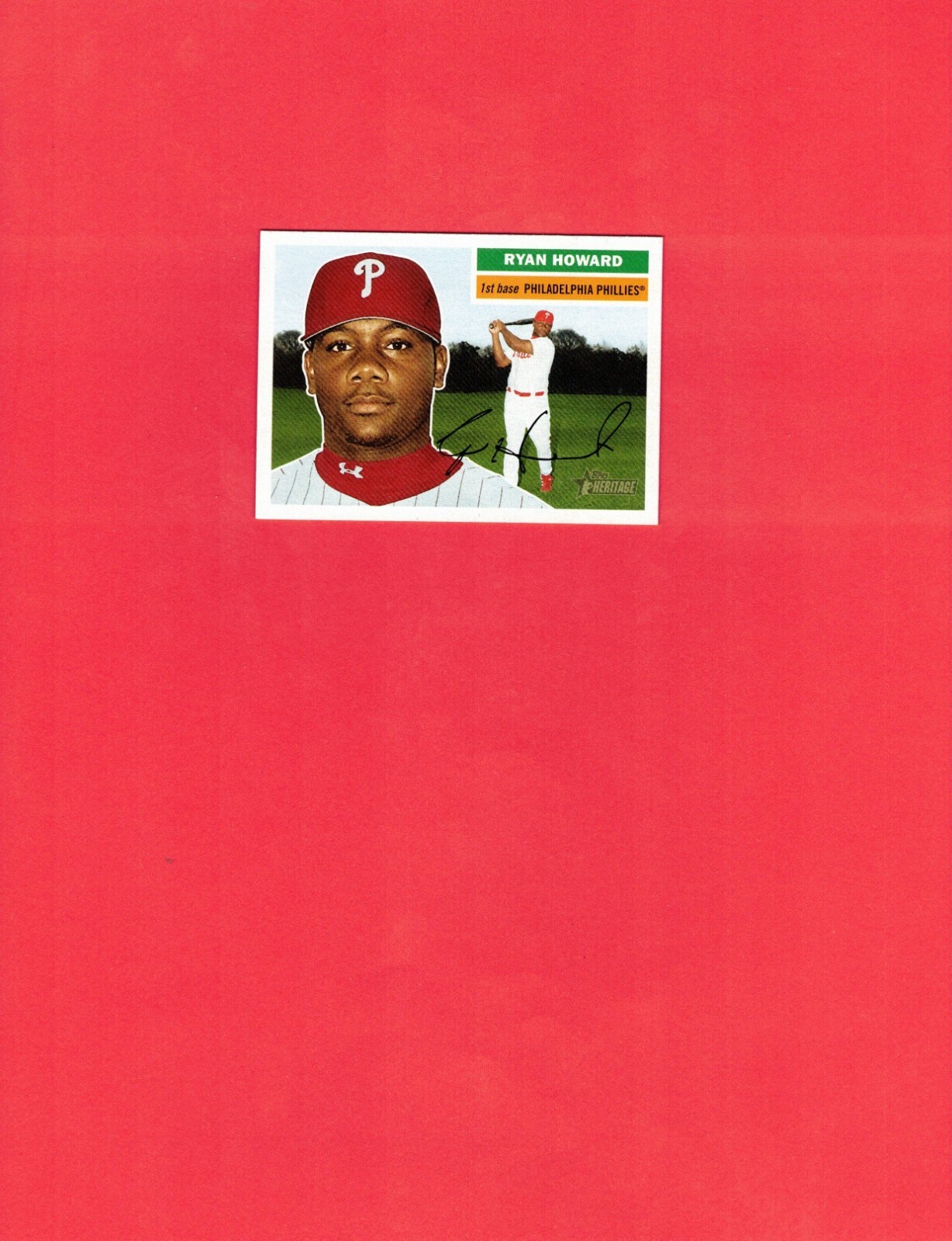 2005 Topps Heritage #89 Ryan Howard! Philadelphia Phillies! Rookie Card!